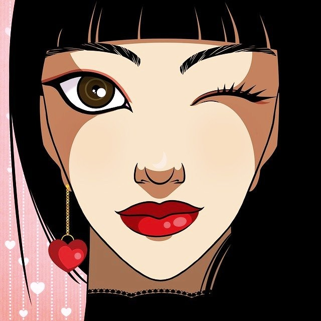 Illustration visage féminin style graphique